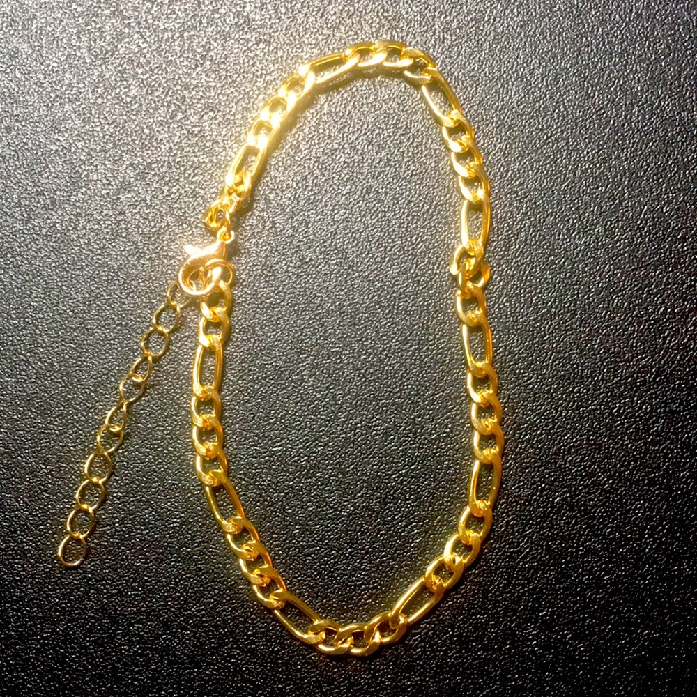 Gold Tone Chain Link Anklet
